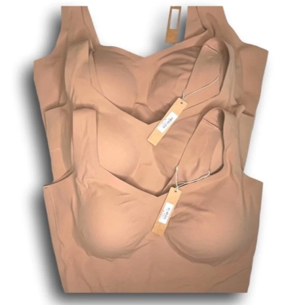 🔥LAST 1🔥Skims Naked Plunge Wireless Longline Bra in Sienna: LARGE DD. NWT - Picture 1 of 5